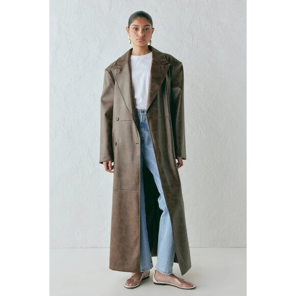VRG GRL Zoa Trench Coat in Coffee - Picture 2 of 5